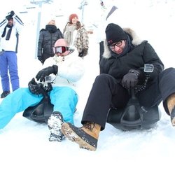 CAUET et l'équipe à Tignes