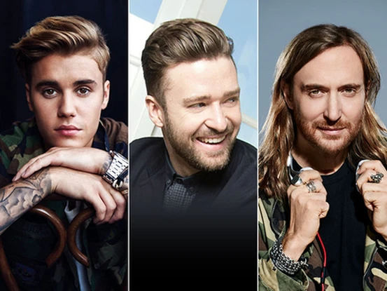 Justin Bieber, Justin Timberlake et David Guetta