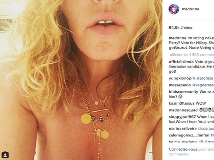 Madonna se dénude pour l'élection américaine