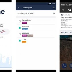 L'application Trainline sur smartphone