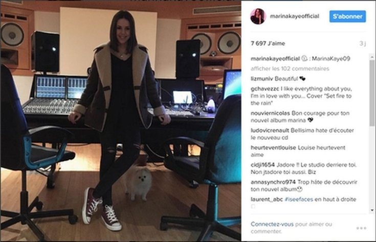 Marina Kaye en studio