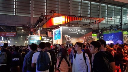 Mais d'autres jeux comme SoulCalibur VI ou Jump Force sont également présentés sur le stand.