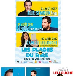 les plages du rire de Nice - elie semoun - artus - camille lellouche hd