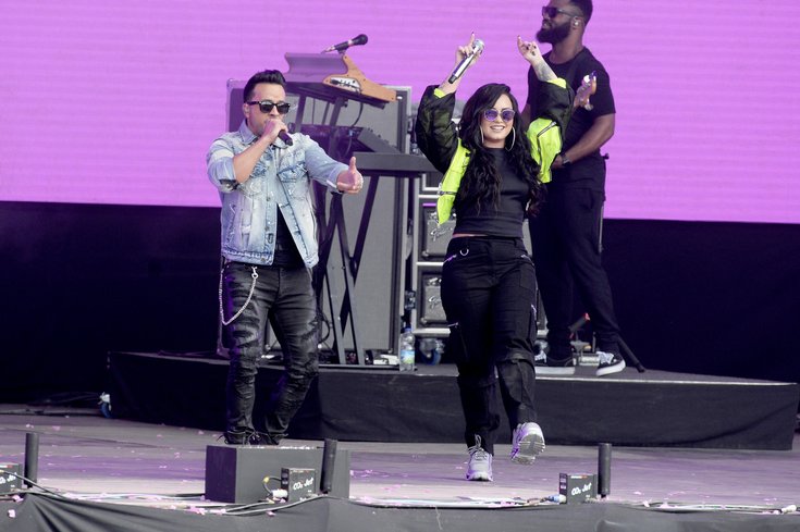 Luis Fonsi et Demi Lovato  à BBC's Biggest Weekend