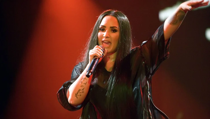 Demi Lovato performing at the SSE Hydro in Glasgow, United Kingd