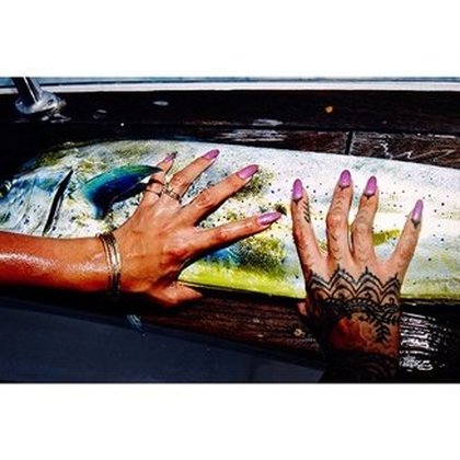 Rihanna à la pêche