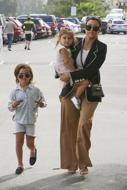 Kourtney Kardashian, et ses enfants Mason et Penelope