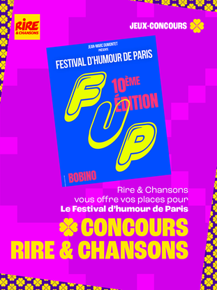 affiche -  jeu concours festival d'humour de paris 10 eme edition