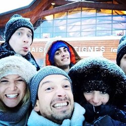 CAUET et l'équipe à Tignes