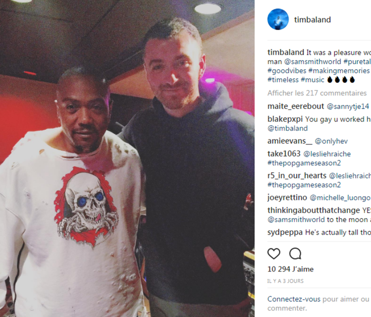 Timbaland et Sam Smith en studio