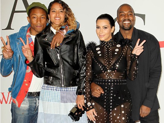 Pharrell Williams - Kanye West - Kim Kardashian - Helen Lasichanh