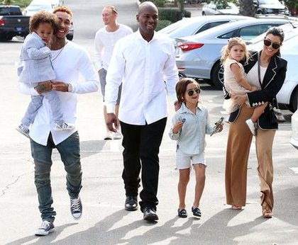 Tyga, Corey Gamble, Kourtney Kardashian et ses enfants 