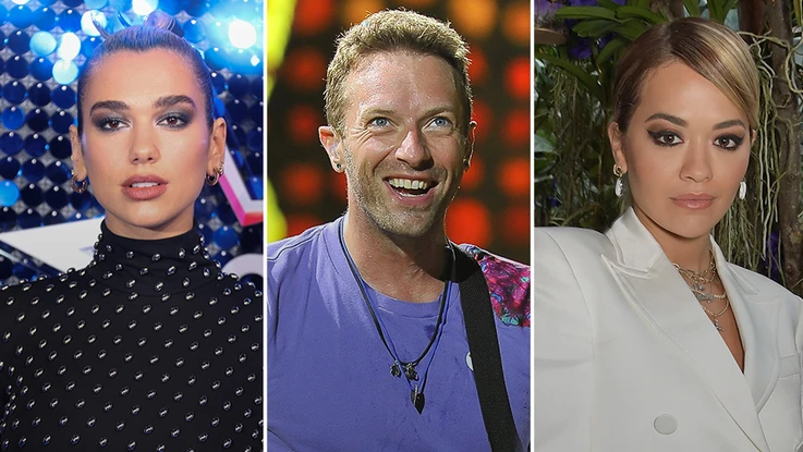 Dua Lipa, Chris Martin et Rita Ora
