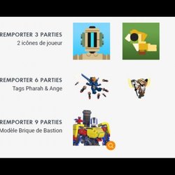 La liste des récompenses du défi Brique de Bastion