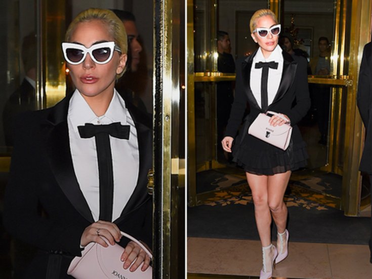 Lady Gaga à la sortie de son hôtel à Paris le 28 novembre 2016