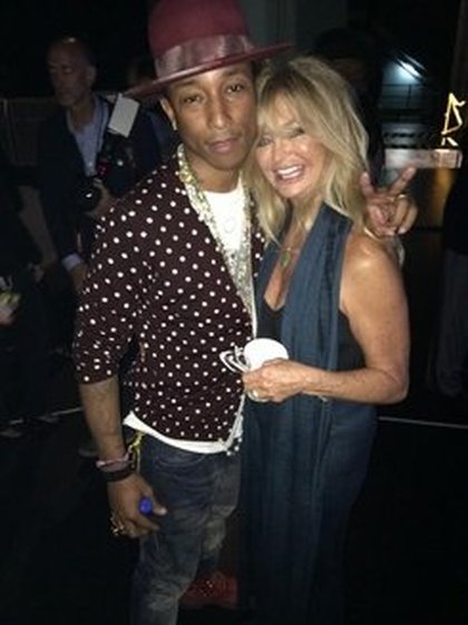 Pharrell Williams: @goldiehawn : Experiencing pure Happy-ness with @Pharrell tonight @MonkInstitute