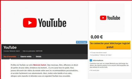 Youtube est maintenant dispo sur l'eShop Nintendo Switch