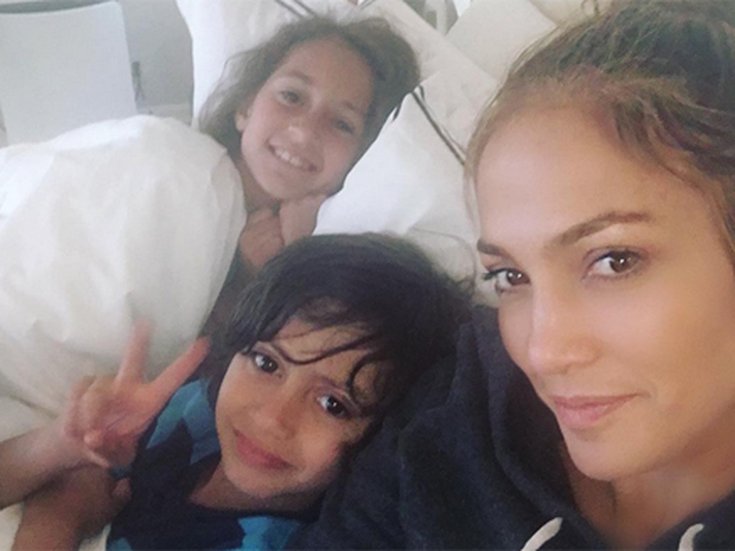 Jennifer Lopez et ses jumeaux