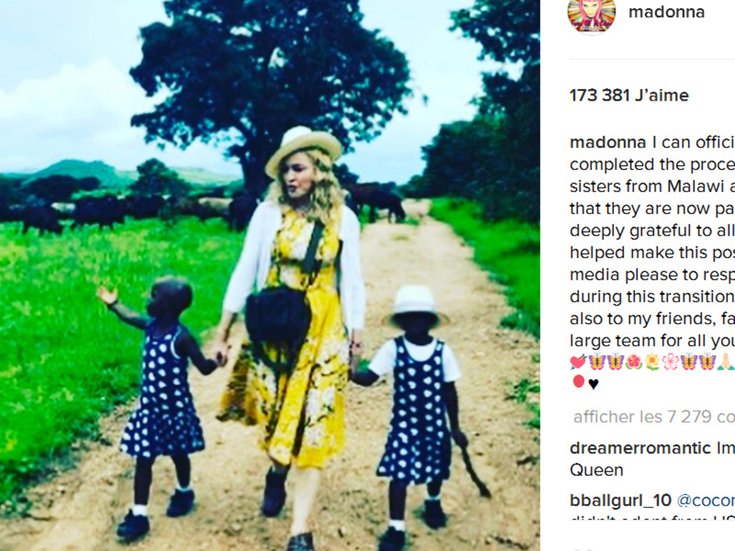 Madonna et ses filles Esther et Stella