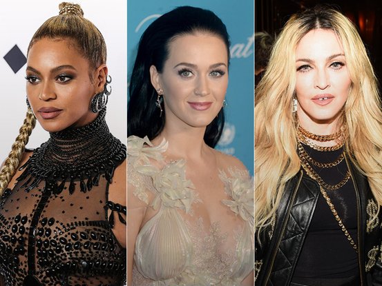 Beyoncé, Katy Perry et Madonna