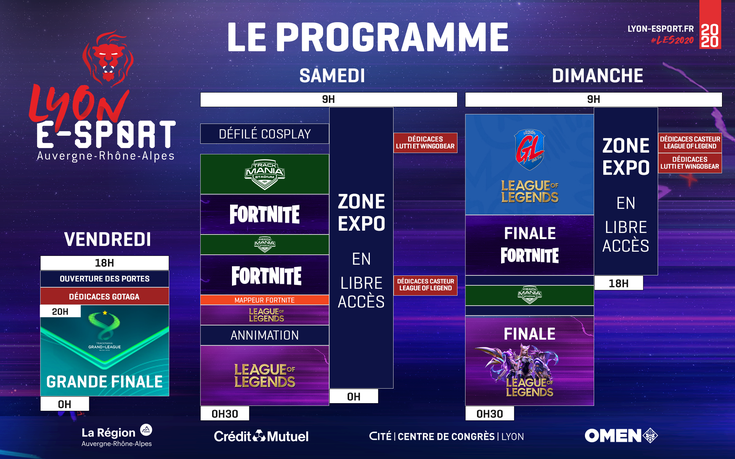 le programme de la Lyon eSport 2020