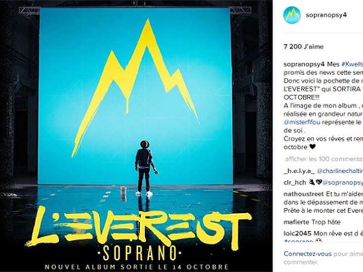Soprano : la pochette de son nouvel album, «L’Everest»