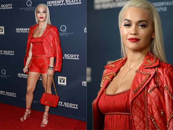 Rita Ora : super sexy en rouge pour Jeremy Scott!