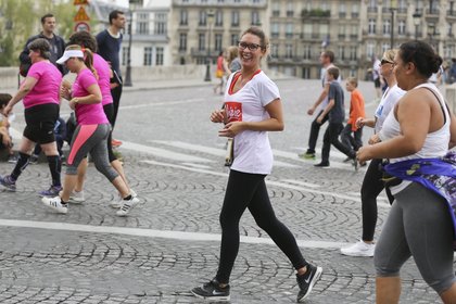 La team Fitnext/Chérie FM lors de la Parisienne