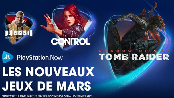 PS Now : Control, Shadow of the Tomb Raider et 9 autres jeux ajoutés en mars