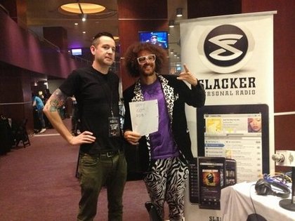 RedFoo: PartyRocking avec @slackerradio baby babieeees!! Grammys2013