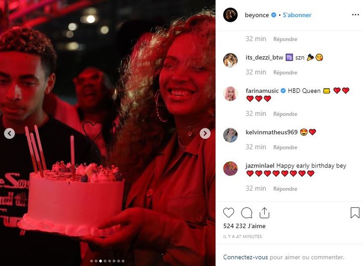 Beyoncé entourée de ses proches pour son anniversaire