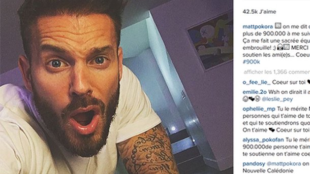 M.Pokora remercie ses fans sur Instagram!