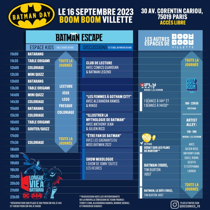 Programme Batman Day