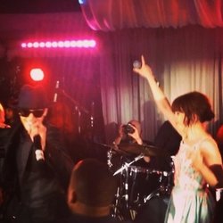 Carly Rae Jepsen: @justinbieber and I may have rocked out to CMM last night as well as a little Van Morrison. #weddingbandtakeover yes.