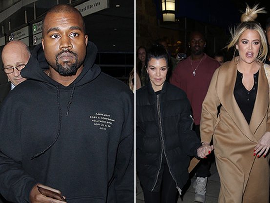 Kanye West, Kourtney et Khloé Kardashian