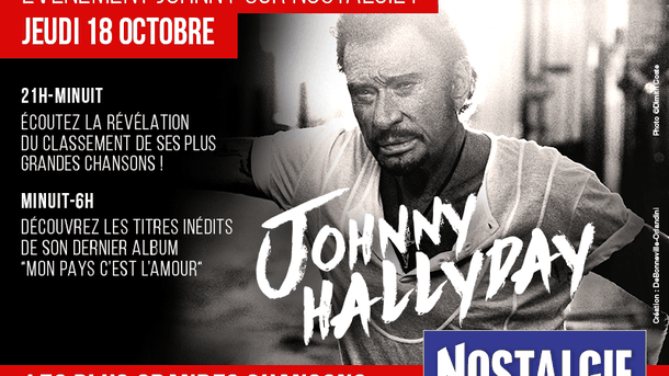 Ecoutez l'album tant attendu de Johnny Hallyday "Mon Pays c'est l'amour", vendredi dès minuit sur Nostalgie