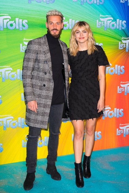 Louane et M Pokora à l'avant-première du film Les Trolls