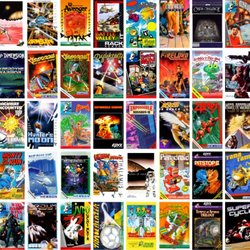 Les jaquettes des 64 jeux inclus dans le C64 mini