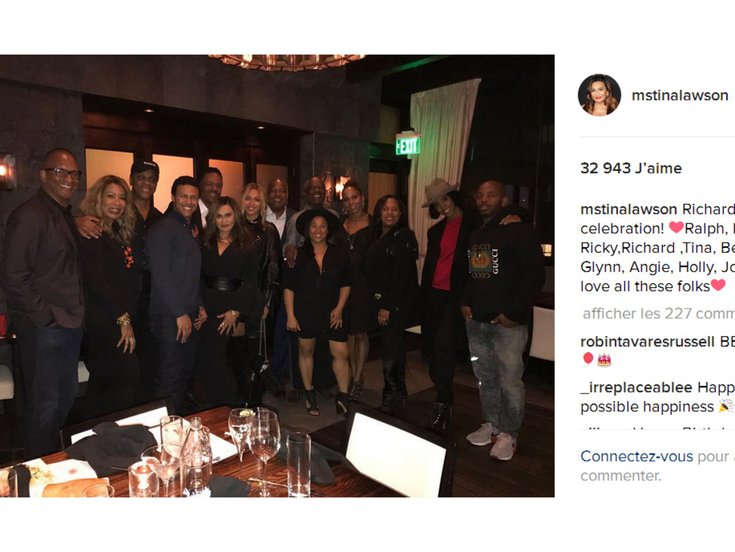 Beyoncé à l'anniversaire de son beau-père, et leurs amis