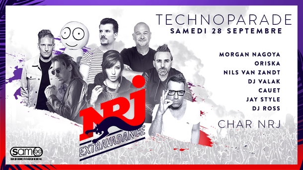 Retrouvez vos DJs préférés sur le char NRJ pour la Techno Parade !
