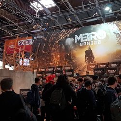 Moult joueurs viennent s'affronter sur le très joli et dépaysant Metro Exodus ! (Stand Koch Media).