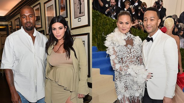Kanye West et Kim Kardashian: une baby shower pour John Legend et Chrissy Teigen