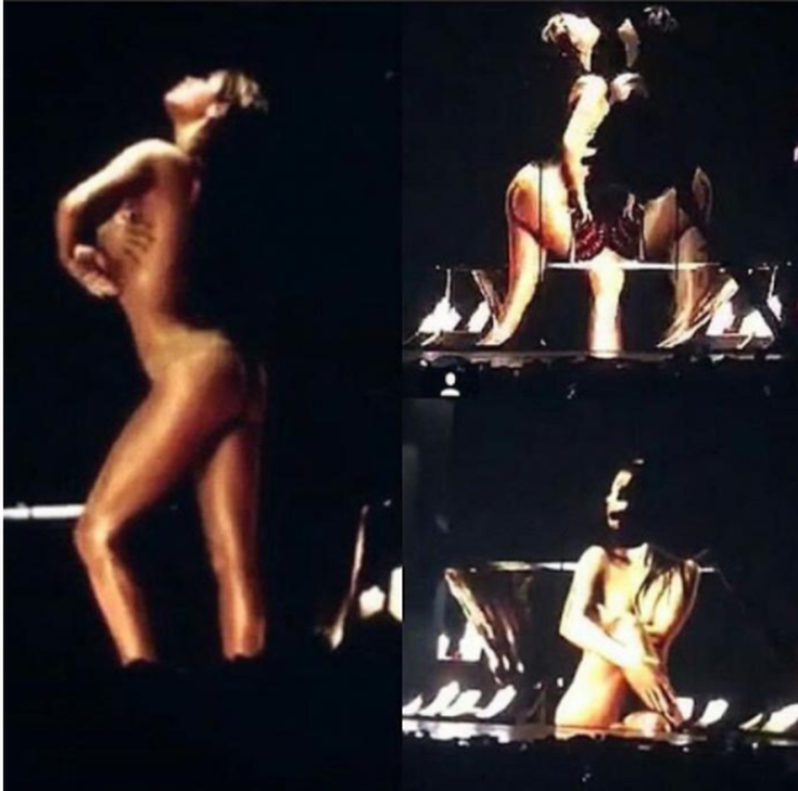 Selena Gomez nue pendant un concert à Las Vegas.