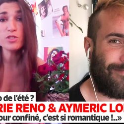 Marie Reno et Aymeric Lompret - Le duo de l'été chante "L'amour confiné" :  "On s'est rencontré pendant le confinement , Dans un rayon de chez Auchan..."