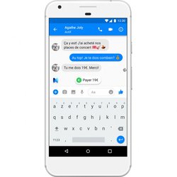 M suggère d'utiliser l'outil de paiement de Messenger