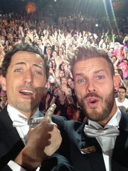 Fin du 2eme show avec l'ami @gadelmaleh ! Fini pour aujourd'hui! Demain dernier show! -lesenfoires2013 