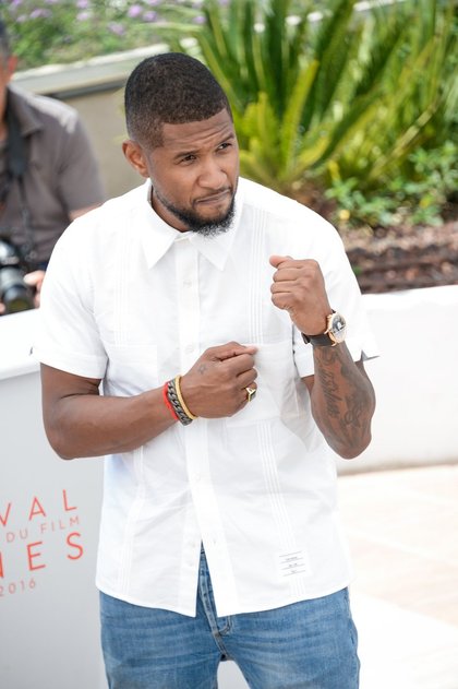 Usher et toute l'équipe du film "Hands of Stone" au photocall du 69eme Festival de Cannes