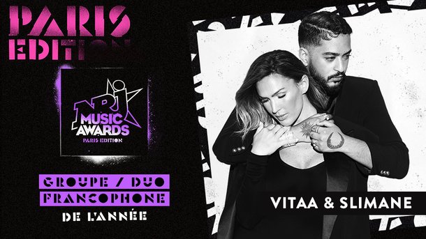Vitaa & Slimane remportent l'Award du «Groupe/Duo Francophone de l'année»
