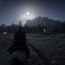 De jour comme de nuit (avec un cycle lever-coucher du soleil progressif), RDR 2 est sublime.