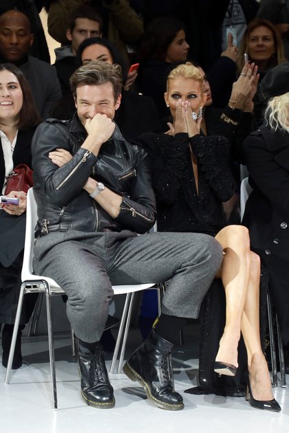 Céline Dion et Pepe Munoz au défilé Alexandre Vauthier lors de la Fashion Week parisienne